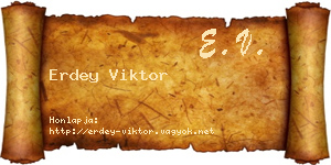 Erdey Viktor névjegykártya
