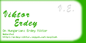 viktor erdey business card